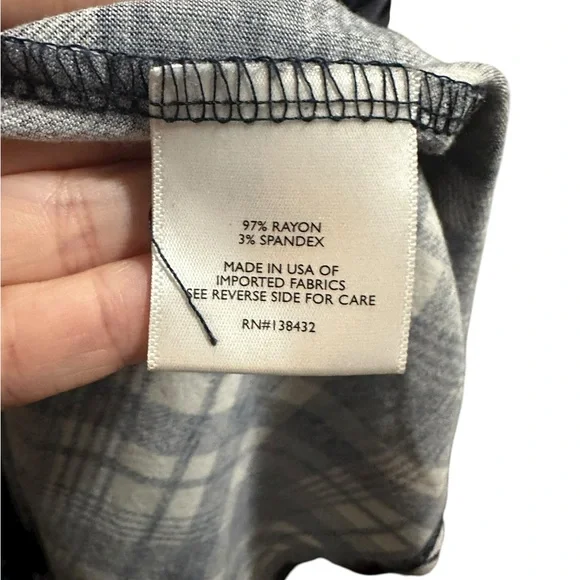 Fervour plaid tunic top size 2X - Picture 3 of 4